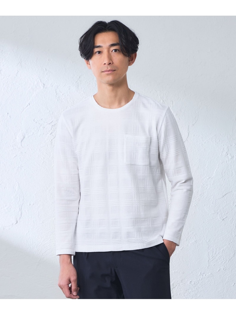 BAKER STREET シャドータータンロングスリーブTシャツ ベイカー・ストリート トップス カットソー・Tシャツ ネイビー ホワイト【送料無料】