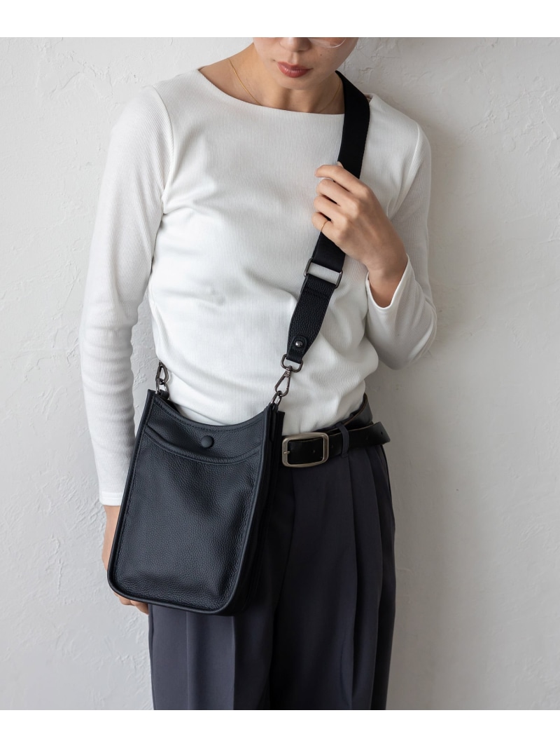 【SALE／38%OFF】Depral 本革ミニショルダーバッグ レディース メンズ 斜め掛け スマホショルダー ミニバッグ ヴィータフェリーチェ バッグ ショルダーバッグ ブラック【RBA_E】【送料無料】