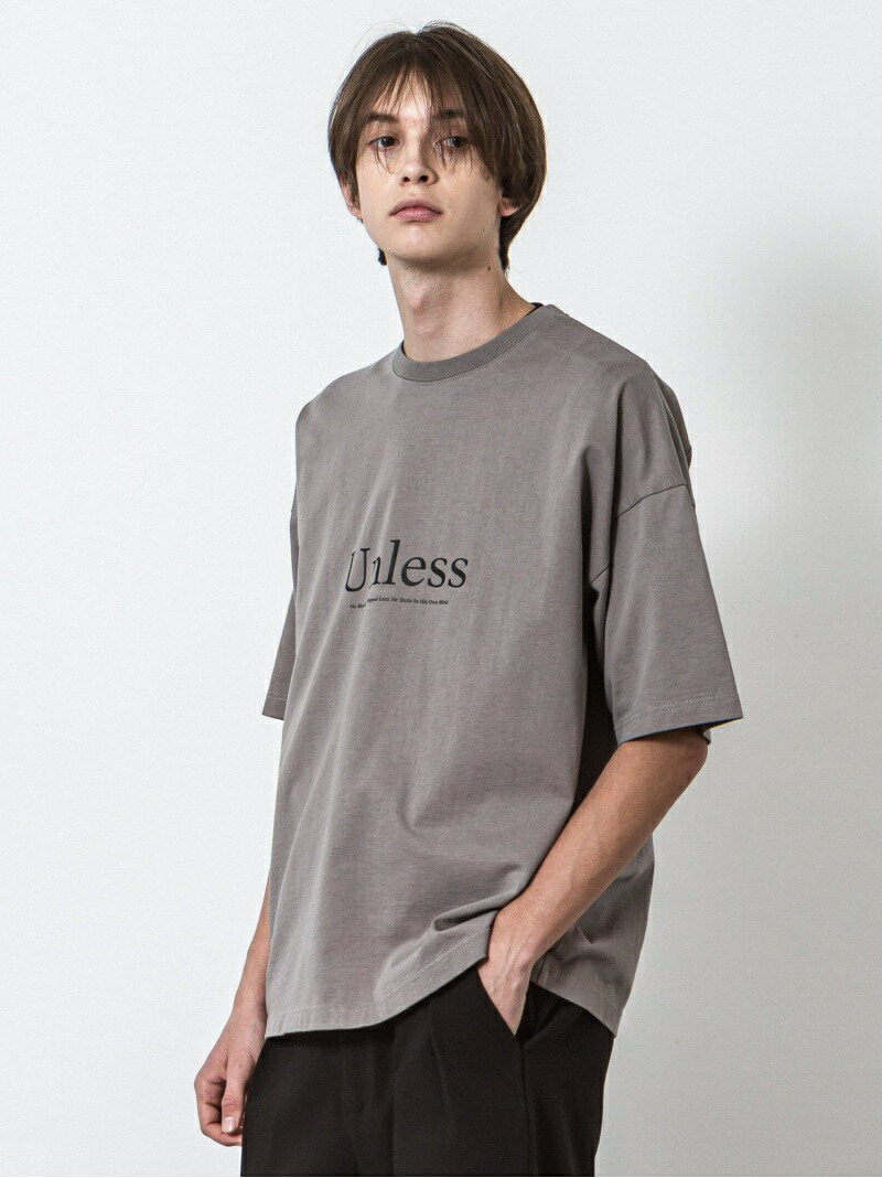 Slick M 落ちる肩プリントtセーター スリック カットソー Tシャツ 送料無料 Slick メンズ カットソー スリック Pasadenasportsnow Com