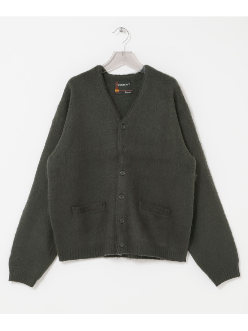 【SALE／30%OFF】URBAN RESEARCH TOWNCRAFT SOLID SHAGGY CARDIGAN アーバンリサーチ トップス カーディガン ピンク グレー ネイビー【RBA_E】【送料無料】