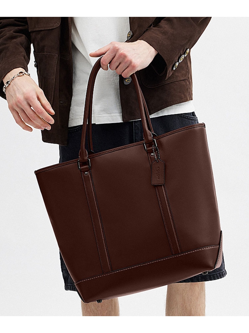 COACH 【堅苦しさ】メトロポリタン トート 32 コーチ職 御徒面子 トートバッグ 赤銅色【貨物輸送無料】