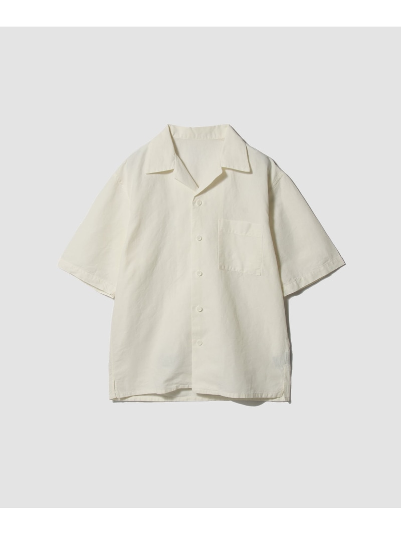ESTNATION ESTNATION / ヘンプ オープンカラーシャツ エストネーション トップス シャツ・ブラウス ホワイト ベージュ【送料無料】| Fashion Men