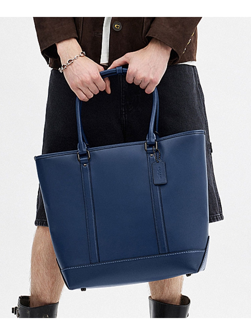COACH 【堅苦しさ】メトロポリタン トート 32 コーチ職 御徒面子 トートバッグ 青碧【貨物輸送無料】