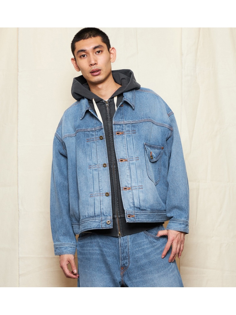Lee Lee SUPERSIZED ビッグシルエットカウボーイデニムジャケット セットアップ可 エドウインオンラインモール ジャケット・アウター ジーンズ上衣 青味【貨物輸送無料】