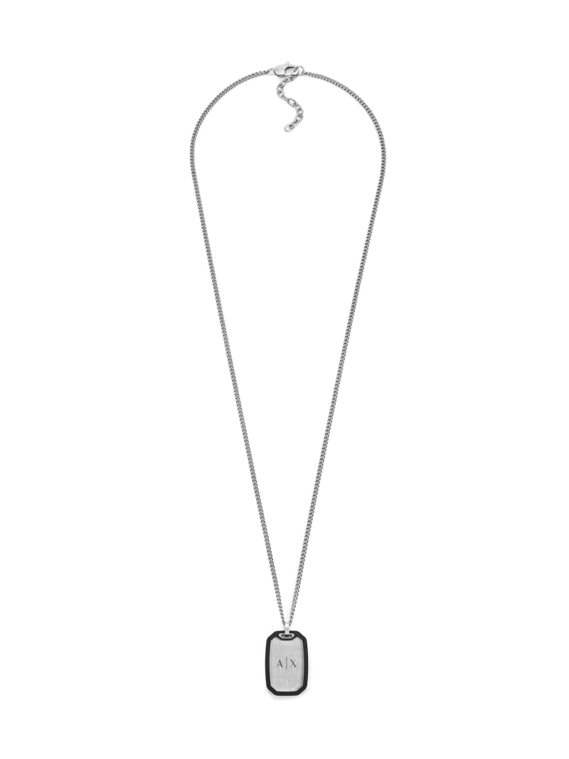 A|X ARMANI EXCHANGE アルマーニ・エクスチェンジ アクセサリー メンズ ネックレス シルバー AXG0169040 ウォッチステーションインターナショナル アクセサリー・腕時計 ネックレス ブラック【送料無料】| Fashion Men