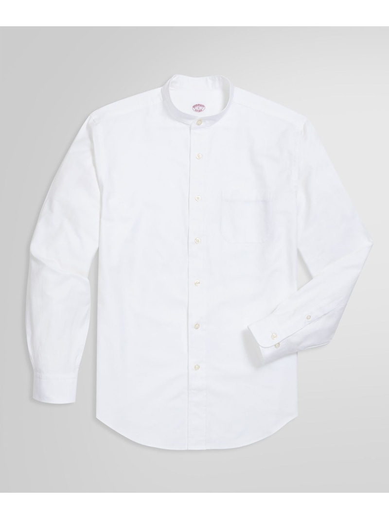 【SALE/30%OFF】BROOKS BROTHERS スーピマコットン オックスフォード ソリッド バンドカラーシャツ ブルックス ブラザーズ トップス シャツ・ブラウス ホワイト【RBA_E】【送料無料】
