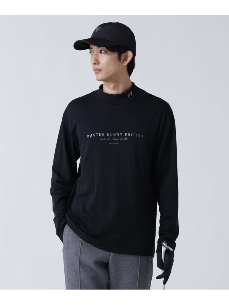 MASTER BUNNY EDITION 百貨店伸ばすこと裏起毛長袖ハイネックカットソー マスターバニーエディション トップス 余分の物のトップス 白いこと 黒いこと 薄墨色【貨物輸送無料】