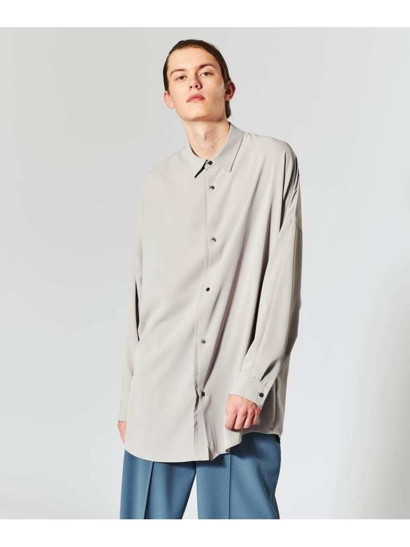 代引不可 Tk Takeo Kikuchi ライトサテンbigドルマンシャツ ティーケータケオキクチ シャツ ブラウス シャツ ブラウスその他 グレー ブラック 手数料安い Josenopolis Mg Gov Br