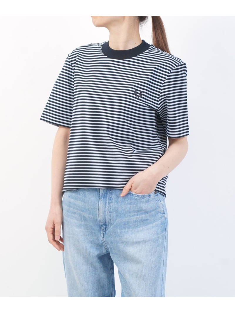 FRED PERRY フレッドペリー Fine Stripe T-Shirt ブルーコムブルー トップス カットソー・Tシャツ【送料無料】