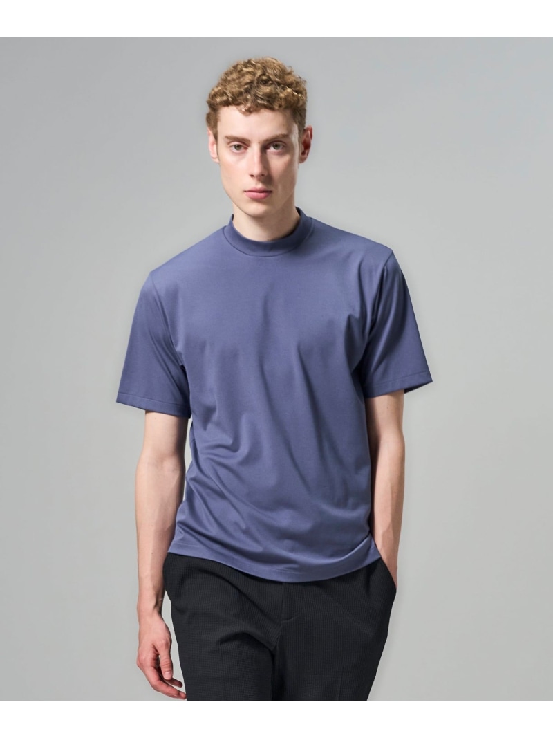JOSEPH HOMME 新色追加【機能素材】ハイゲージベアスムース モックネックTシャツ ジョゼフ オム トップス カットソー・Tシャツ ブラック ホワイト【送料無料】| Fashion Men