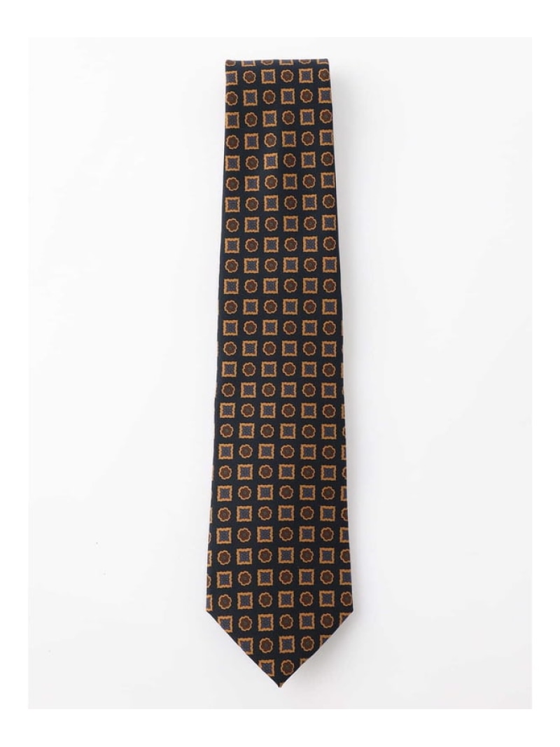 Aquascutum MEN 【UK Traditional】マダープリント小紋タイ アクアスキュータム スーツ・フォーマル ネクタイ・蝶ネクタイ ネイビー【送料無料】