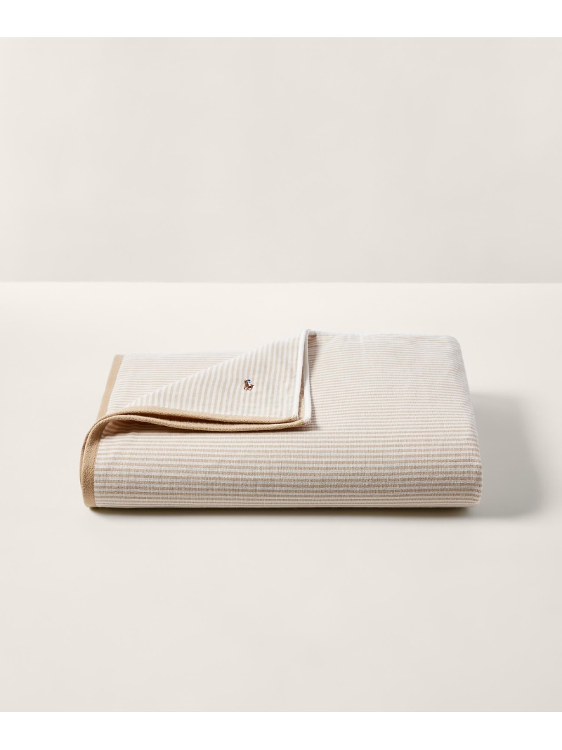 RALPH LAUREN HOME オックスフォード ストライプ ハーフ タオルケット ラルフローレン インテリア・生活雑貨 その他のインテリア・生活雑貨 ブラウン【送料無料】