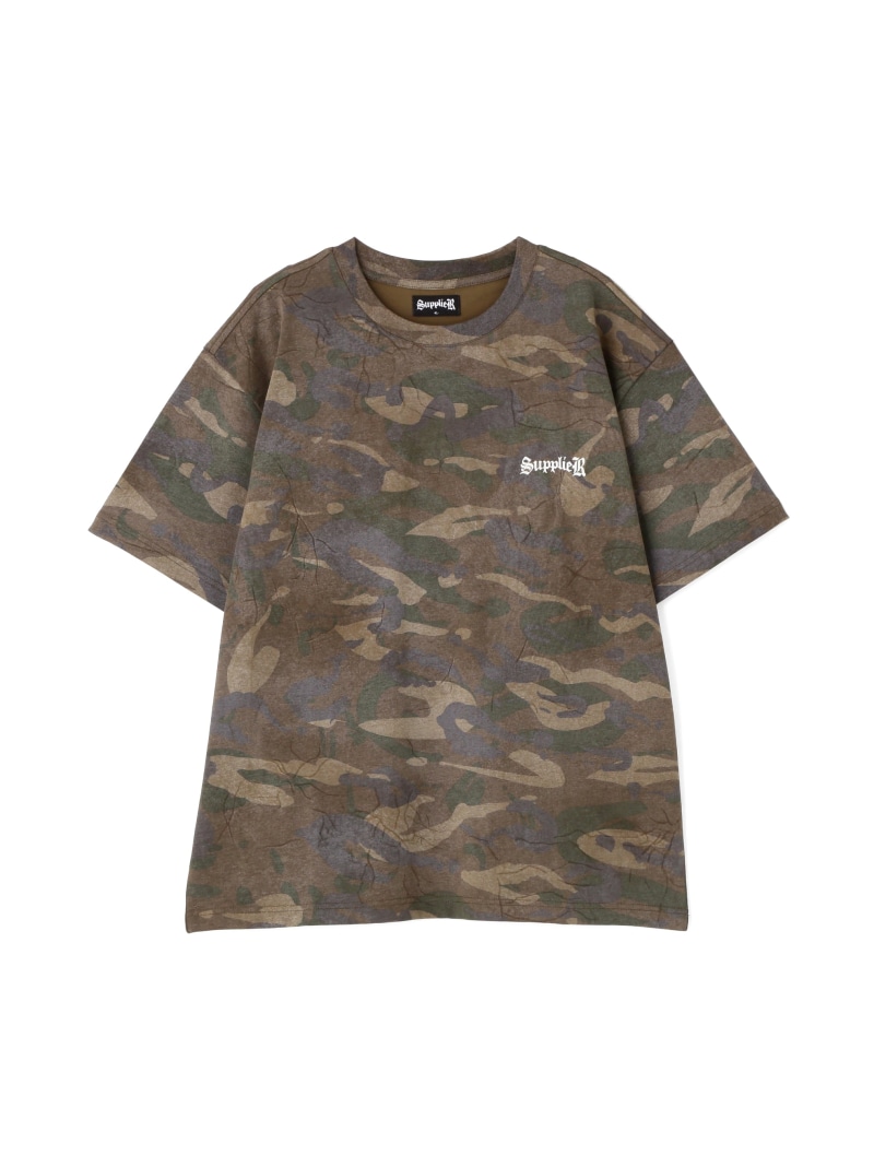 LHP SUPPLIER/提供者/Camoflage Cross Tee エルエイチピー トップス カットソー・ティーシャツ 薄墨色 黒いこと【貨物輸送無料】 Tシャツ・カットソー-トップス-メンズファッション