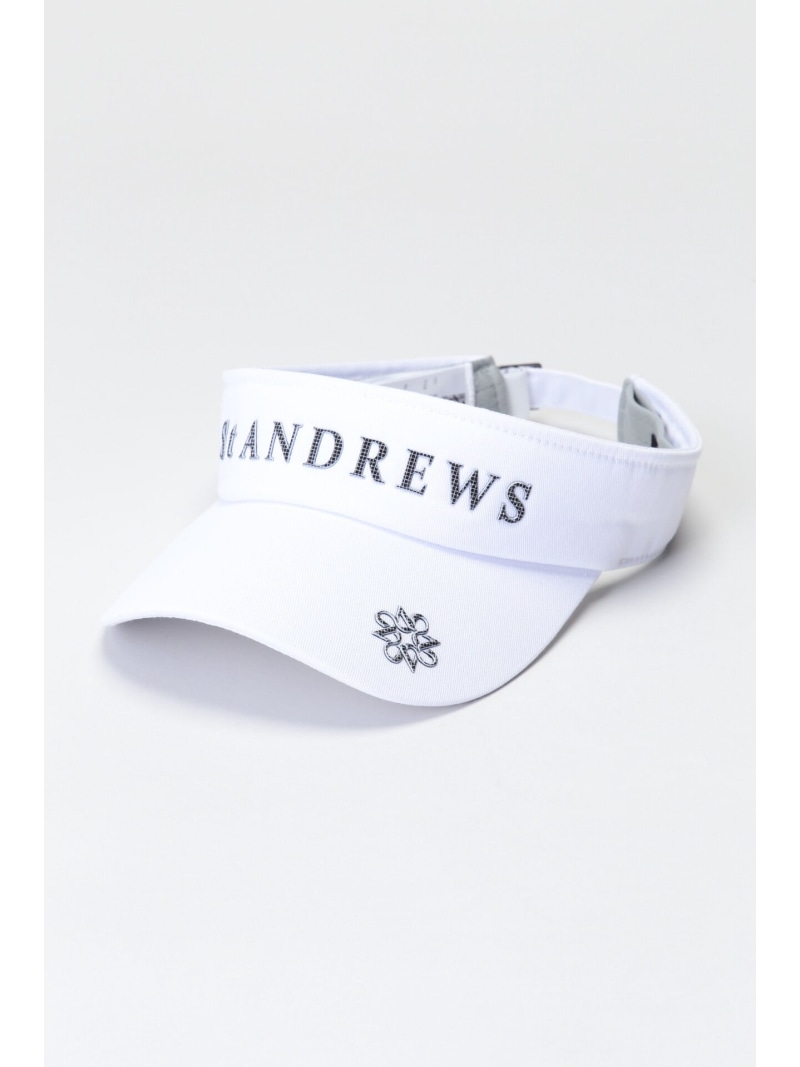 St ANDREWS ホワイト バイザー　リボン付き　レディース St ANDREWS ホワイト バイザー リボン付き レディース サン