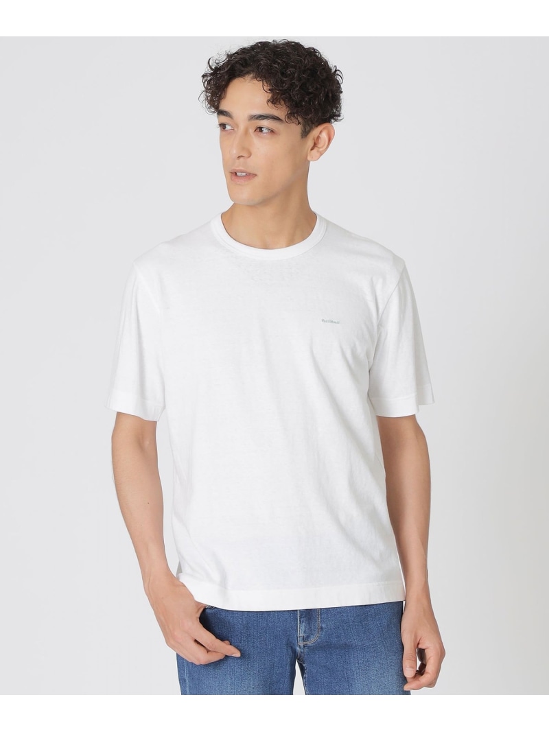 【SALE／40%OFF】Paul Stuart ラフィスラブ天竺半袖Tシャツ ポール・スチュアート トップス カットソー・Tシャツ ホワイト ネイビー【RBA_E】【送料無料】