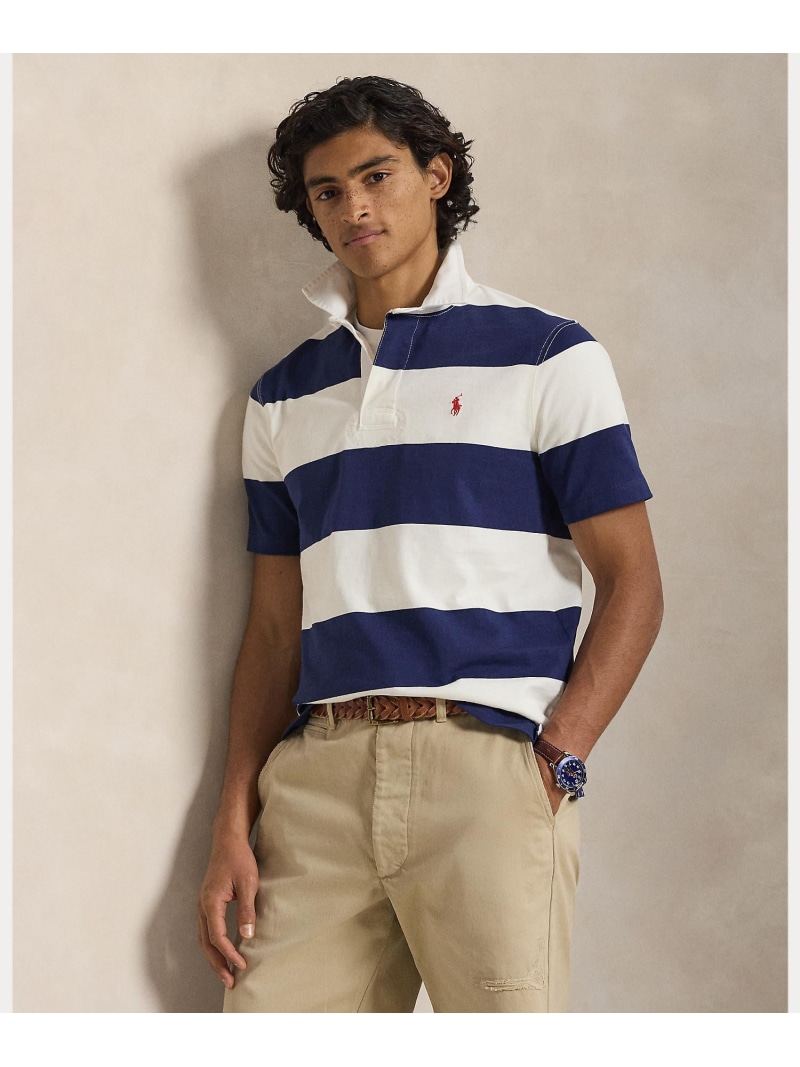 POLO RALPH LAUREN クラシック フィット ショートスリーブ ラグビー シャツ ラルフローレン トップス カットソー・Tシャツ ブルー【送料無料】