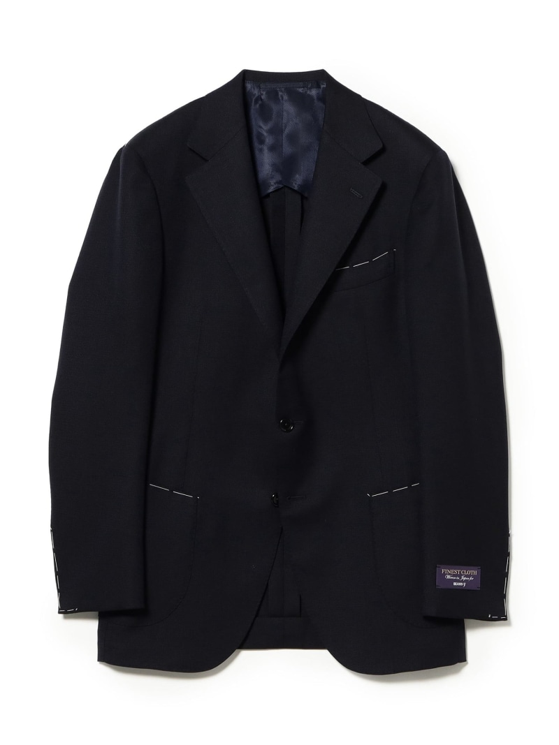 BEAMS F BEAMS F EXCLUSIVE FABRIC ウール ネイビーホップサック ジャケット ビームス メン ジャケット・アウター テーラードジャケット・ブレザー ネイビー【送料無料】