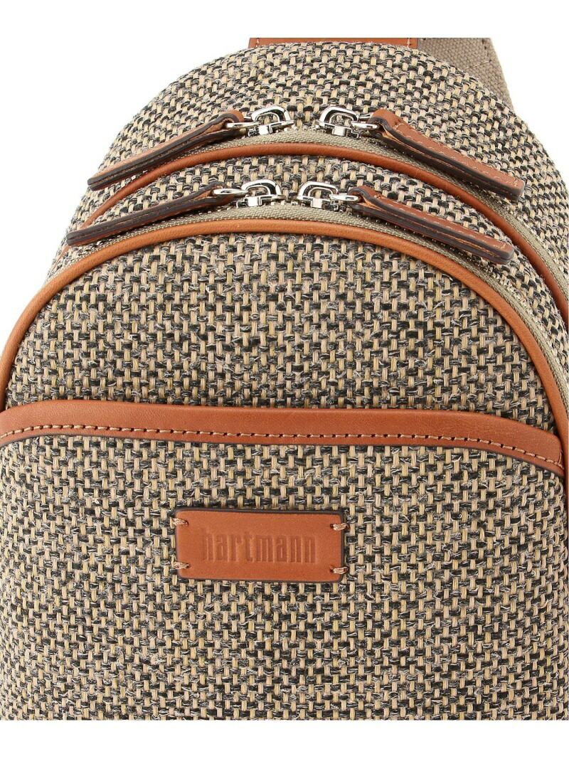 ハートマン　バッグ　かばん　鞄　レザー　ツイード 美品】Hartmann ハートマン ボストンバッグ ツイード レザー