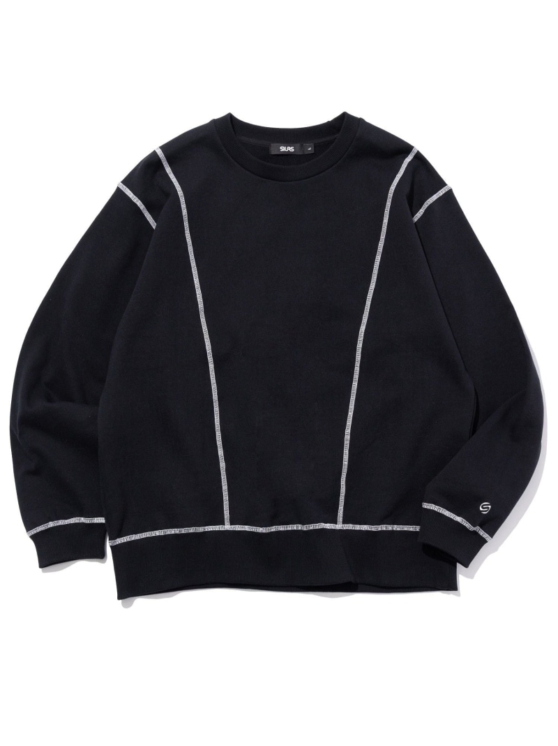 【SALE／40%OFF】SILAS STITCH SWEATSHIRT 犀ラス トップス スウェット・トレーナー 黒いこと 薄墨色【RBA_E】【貨物輸送無料】