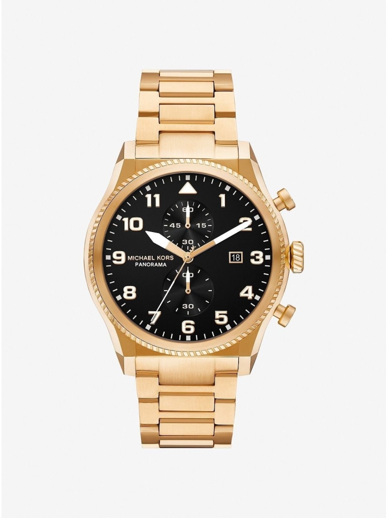 【SALE／40%OFF】MICHAEL KORS PANORAMA ゴールドトーン ウォッチ マイケルコース マイケル・コース アクセサリー・腕時計 腕時計【RBA_E】【送料無料】｜ Fashion Men