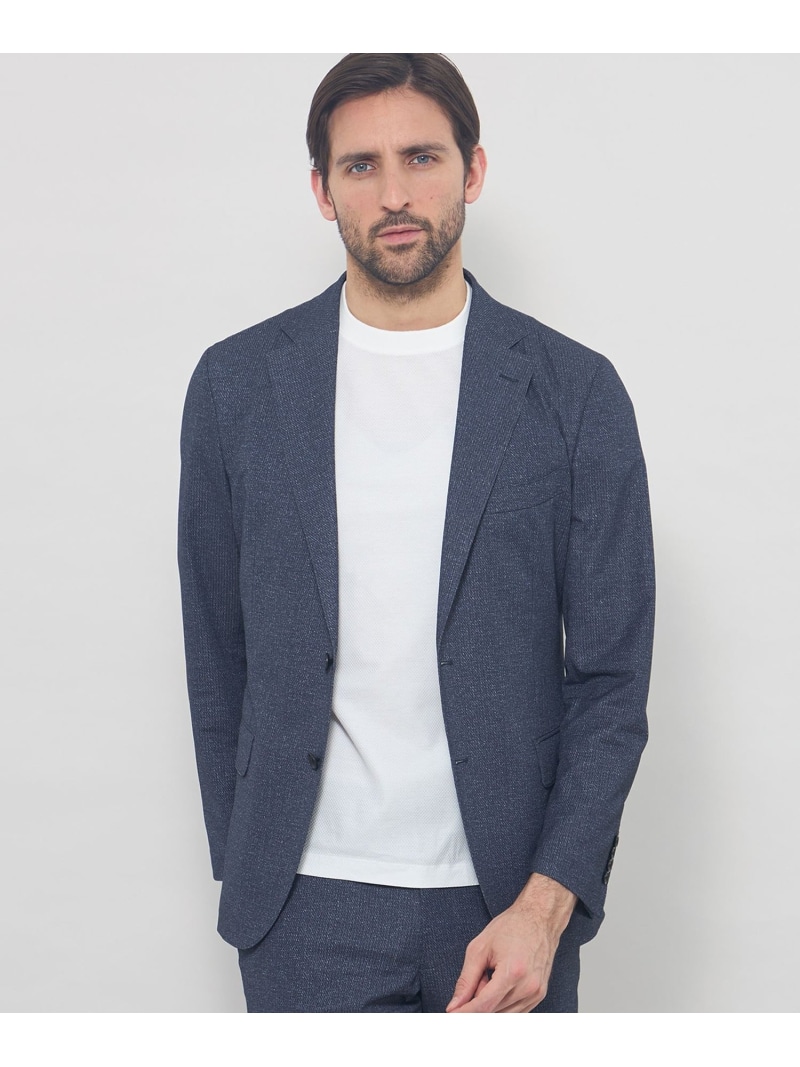 MACKINTOSH LONDON 【BREASY JACKET】トリコットプリントセットアップジャケット マッキントッシュ ロンドン ジャケット・アウター その他のジャケット・アウター ブルー【送料無料】