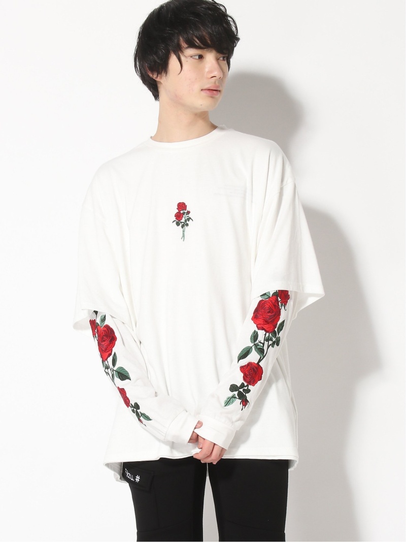 楽天市場 Jackrose M Jackrose ローズシシュウアンサンブルlstee ジャックローズ カットソー Tシャツ ホワイト 送料無料 Rakuten Fashion Men