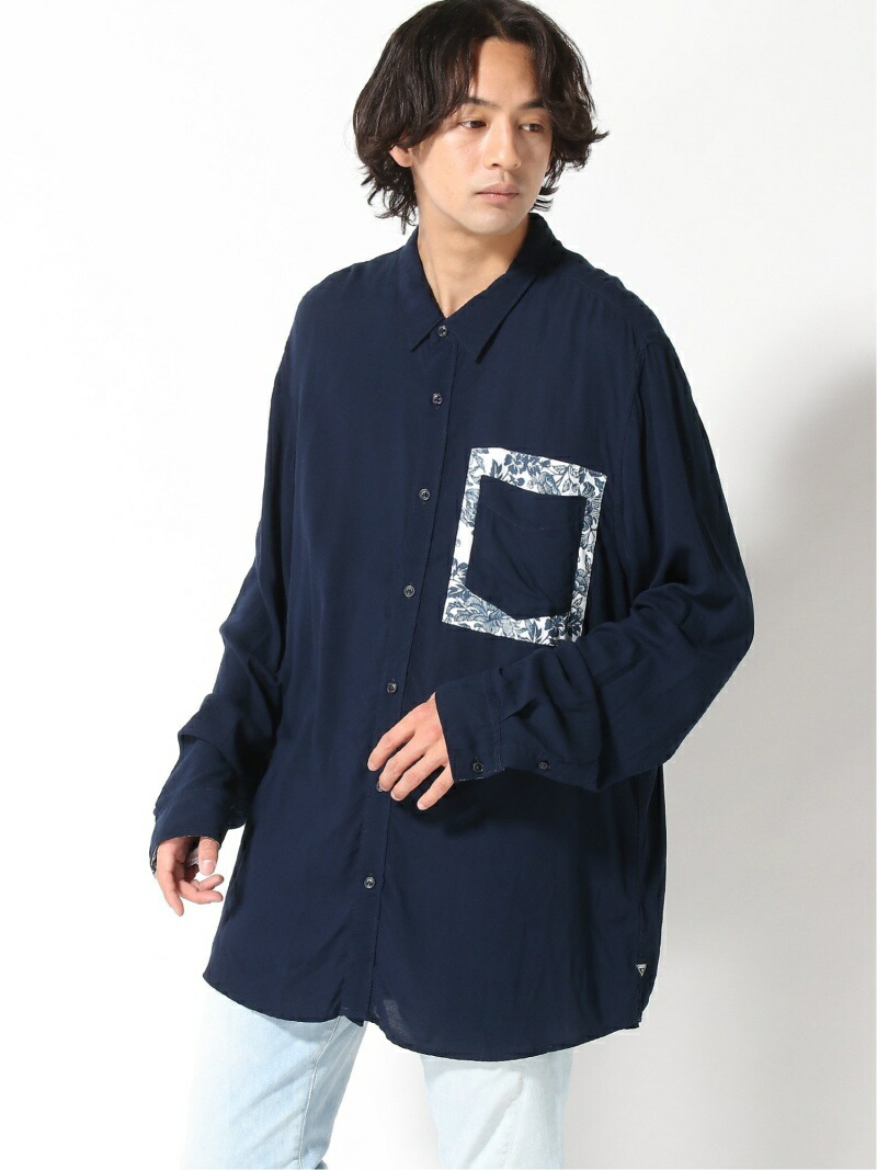 Guess M Ls Vaughan Rayon 1 Pkt Shirt ゲス シャツ トップ 長袖シャツ 貨物輸送無料 Guess メンズ シャツ ブラウス ゲス Pasadenasportsnow Com