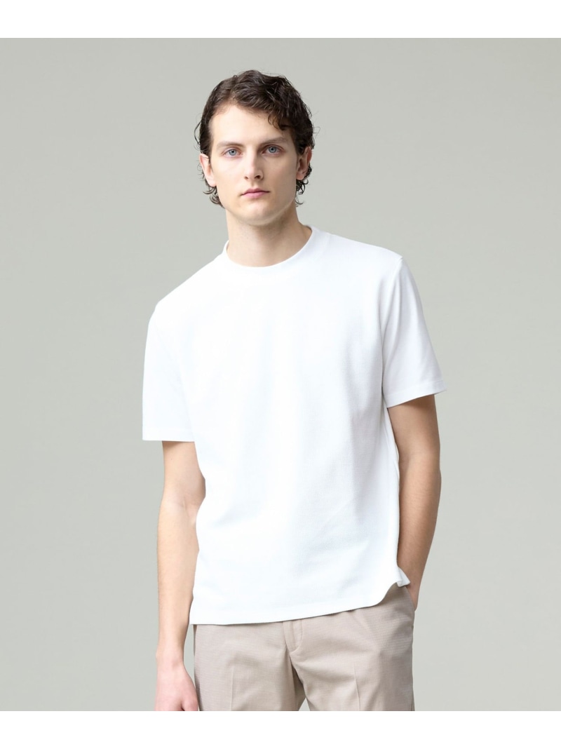 J.PRESS 汗ばむ夏の最適解Tシャツ【UVカット / 接触冷感 】【J.PRESS PREMIUM JERSEY】無地コットン Tシャツ ジェイプレス トップス カットソー・Tシャツ ネイビー グリーン ブラック ホワイト【送料無料】｜ Fashion Men