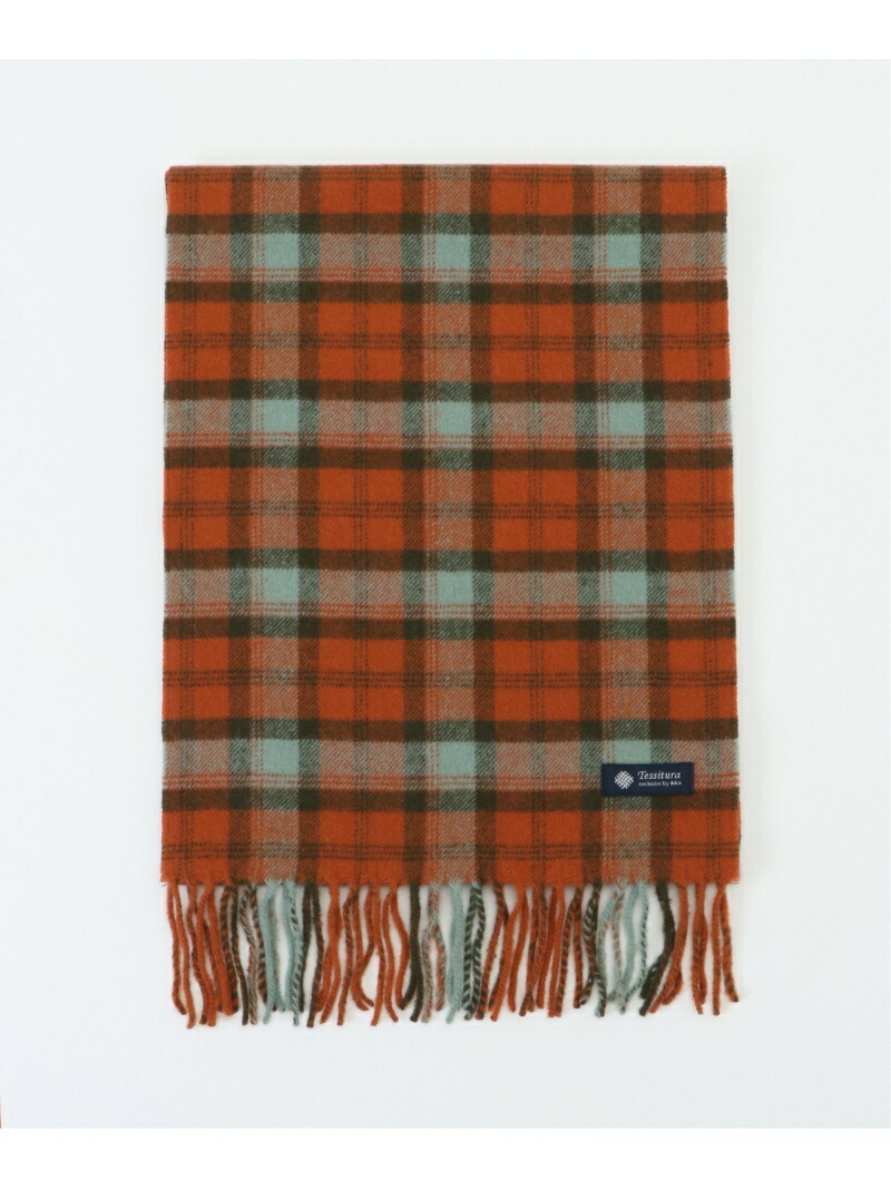 Ikka ウール混チェックマフラー イッカ ファッショングッズ