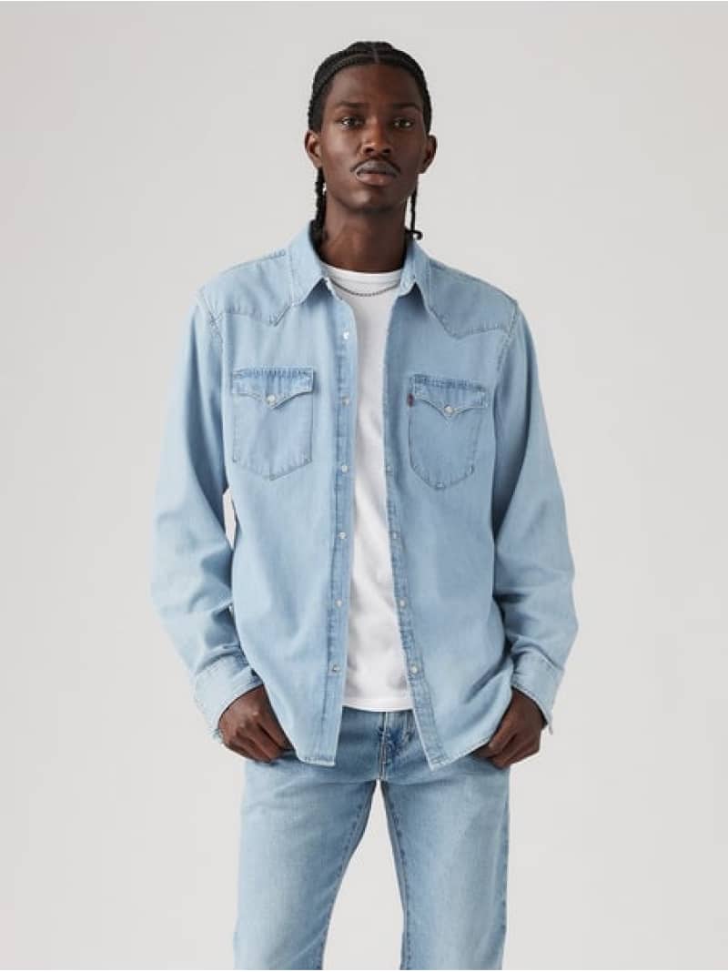 Levi's クラシック ウエスタンシャツ リーバイス トップス シャツ・ブラウス ネイビー【送料無料】