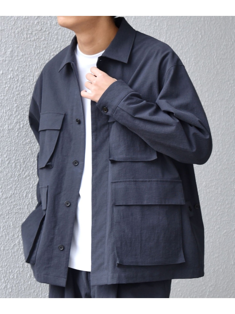 SHIPS any SHIPS any: 綿織物/ナイロン 洗濯機 BDU プルオーバー 上衣 (セットアップ相応う)◇ シップス トップス プルオーバー・トップ 米国海軍 薄墨色【貨物輸送無料】