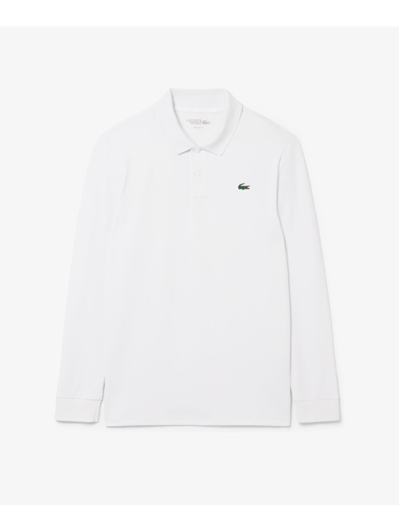 LACOSTE エッセンシャルウルトラドライ長袖ゴルフポロシャツ ラコステ トップス ポロシャツ ネイビー ホワイト【送料無料】| Fashion Men