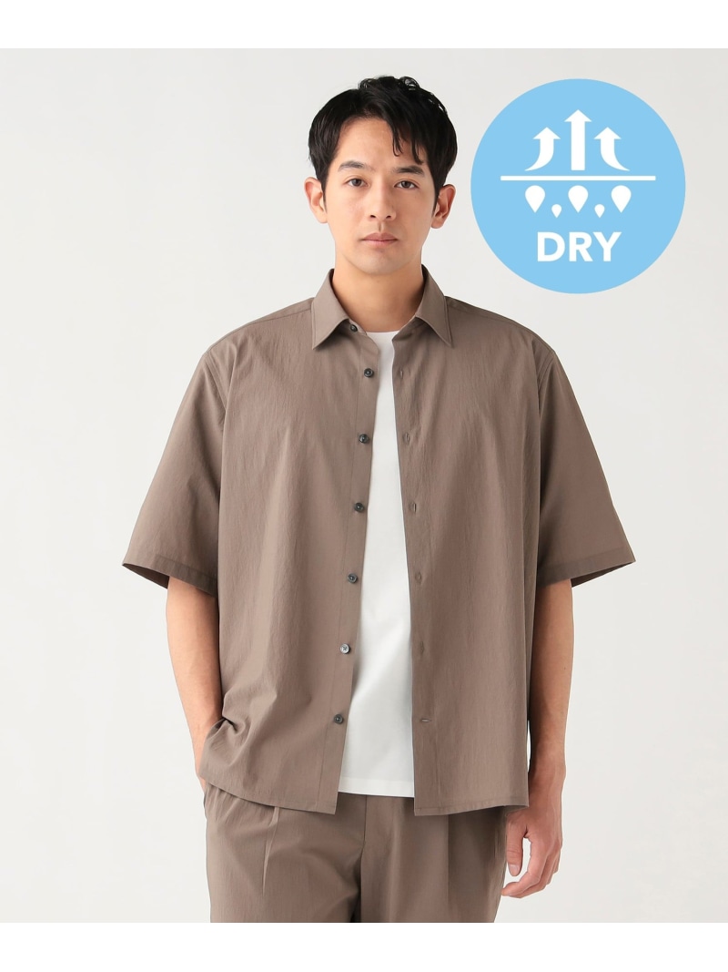 BEAMS HEART MEN ドライストレッチ ショートスリーブ シャツ(吸水速乾) ビームス ハート トップス シャツ・ブラウス ネイビー ブラック【送料無料】 8,360円