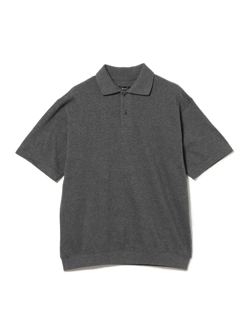 BEAMS BEAMS｜メッシュ 間借り人 ポロ【広々とした相応う】｜メンズ スポーツシャツ トップス｜ユニフォームテイスト｜メッシュ 天竺 間借り人｜冷やりとした感 向こう見ず着心地｜春夏 ビームス メン トップス スポーツシャツ 黒いこと 薄墨色【貨物輸送無料】