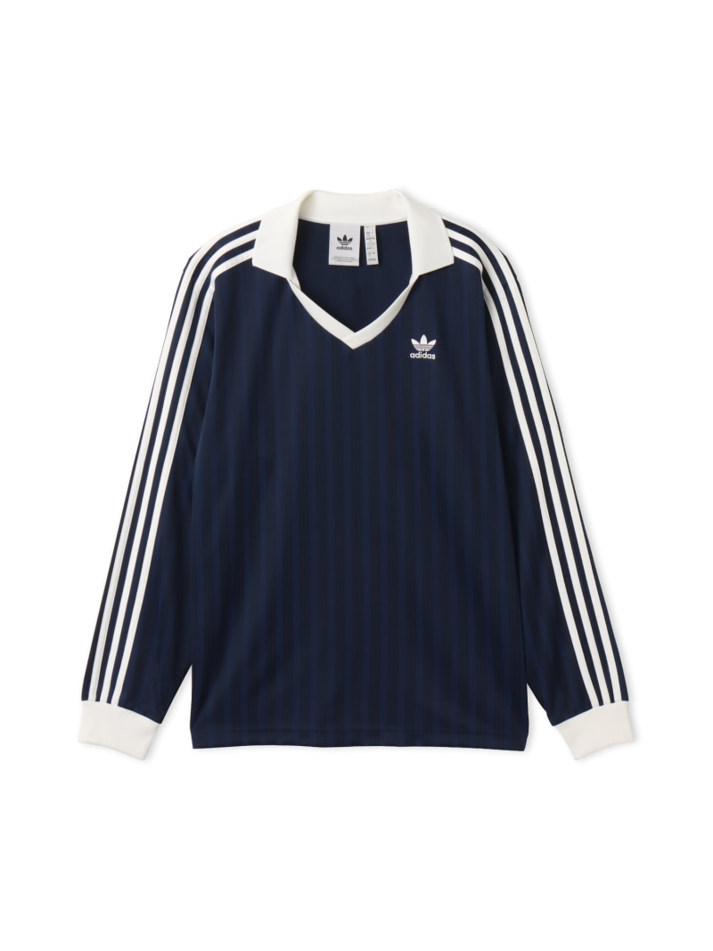 adidas adidas ADICOLOR PIQUE FOOTBALL LONG SLEEVE ナイトインディゴ アトモス トップス カットソー・Tシャツ ネイビー【送料無料】｜ Fashion Men