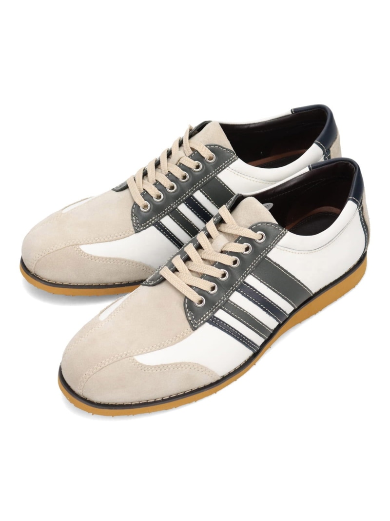 【SALE／34%OFF】via cammino via cammino 軽量レザースニーカー マドラス シューズ・靴 スニーカー ネイビー ブラウン【RBA_E】【送料無料】