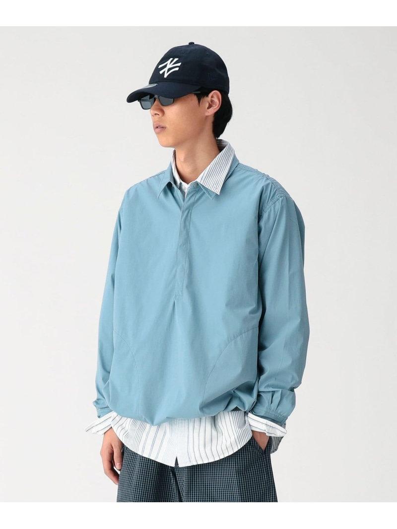 【SALE／30%OFF】BEAMS テック プルオーバー シャツ ビームス メン トップス シャツ・ブラウス ブラック ブルー【RBA_E】【送料無料】