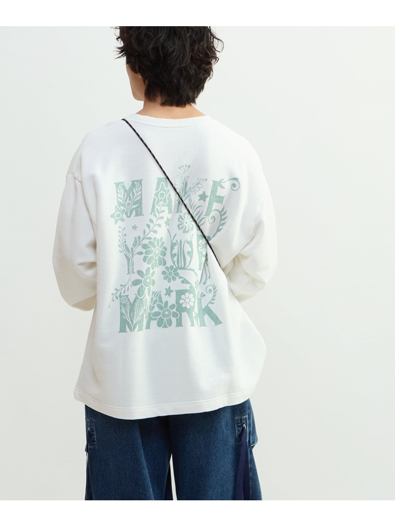CONVERSE TOKYO PIGMENT DYED BACK PRINT SWEAT コンバーストウキョウ トップス スウェット・トレーナー 白いこと 青色 黒いこと【貨物輸送無料】