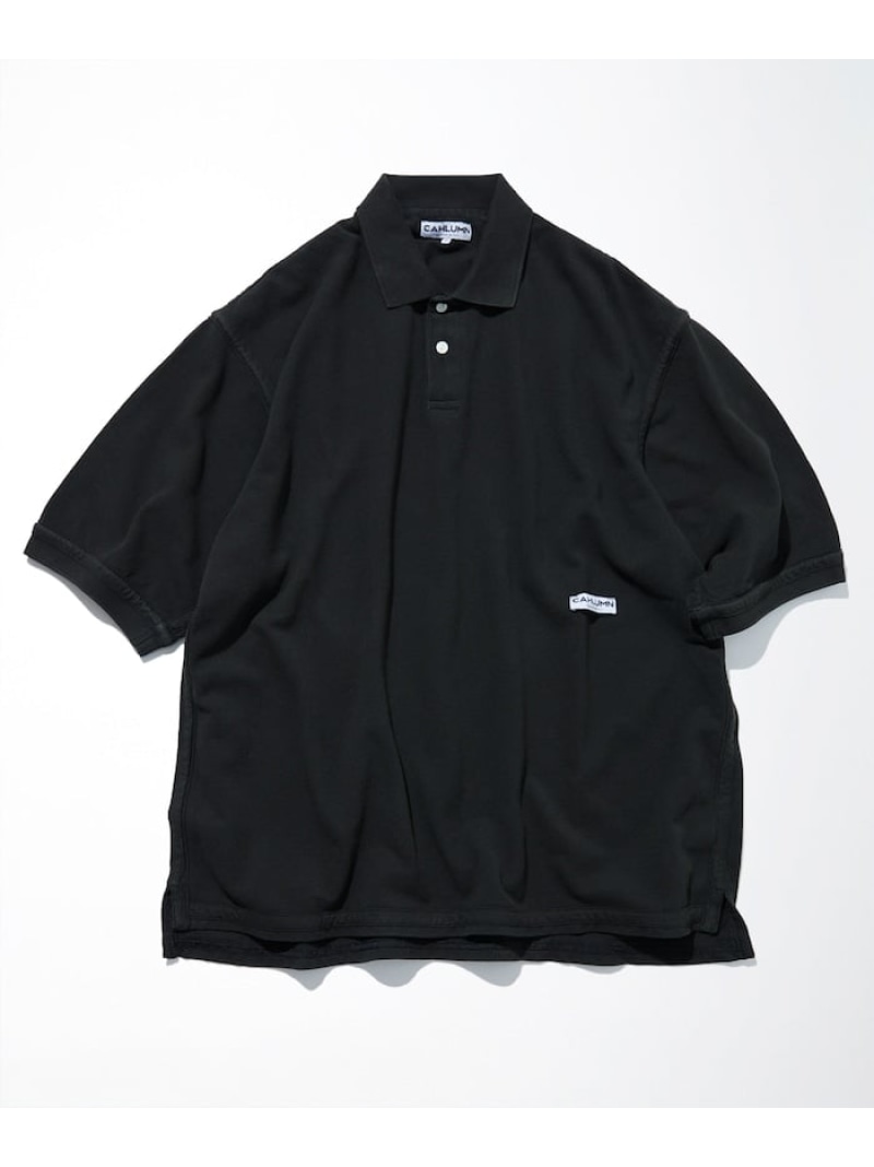 CAHLUMN Over dye Polo Shirt フリークスストア トップス スポーツシャツ 黒いこと 赤銅色 米国海軍【貨物輸送無料】