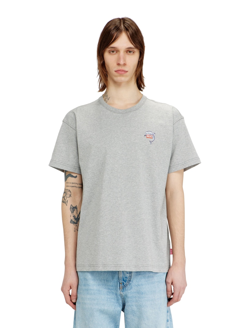 DIESEL メンズ Tシャツ T-NORM-DOLPHIN ディーゼル トップス カットソー・Tシャツ グレー【送料無料】
