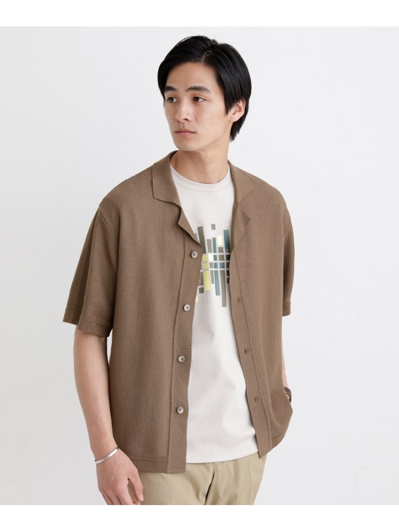 【SALE／50%OFF】TAKEO KIKUCHI ニットシャツ カーディガン タケオキクチ トップス カーディガン ネイビー【RBA_E】【送料無料】