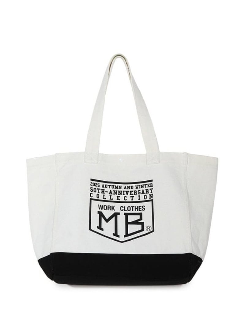 MEN\u0027S BIGI 【50th Anniv . 菊池武夫】LOGO TOTE メンズ ビギ 御徒面子 余分の物の御徒面子 白いこと 黒いこと【貨物輸送無料】 バッグ-その他