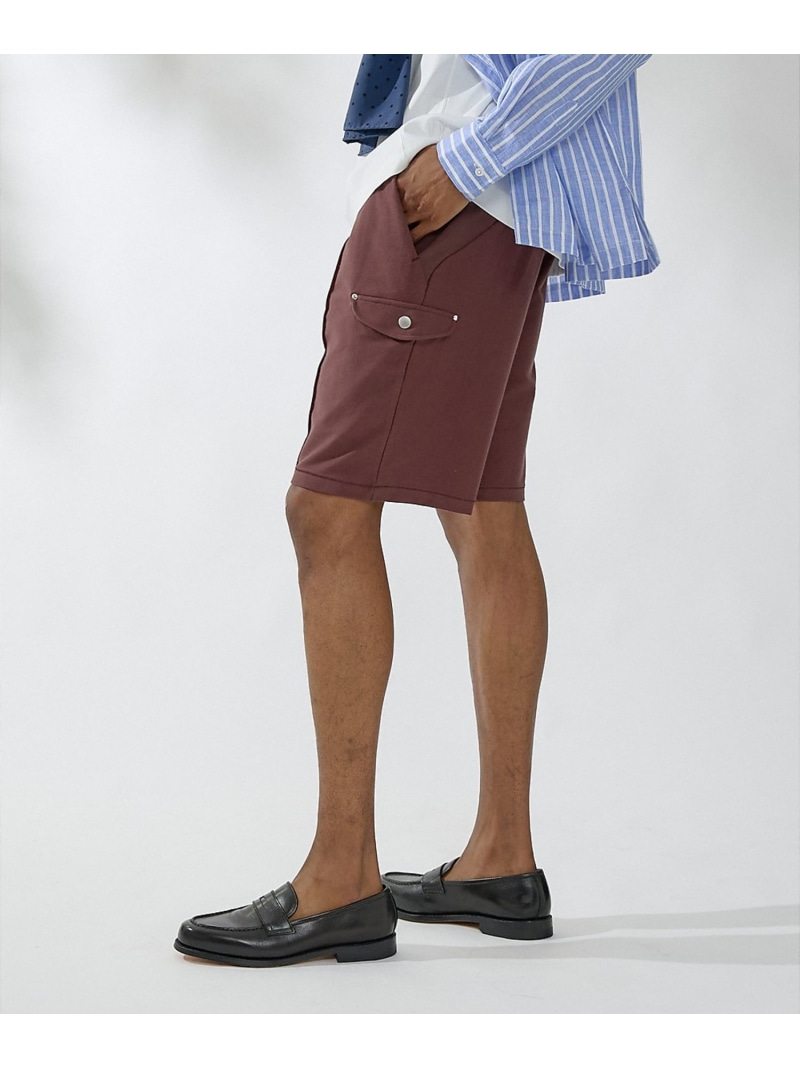 DESIGNWORKS 【接触冷感 / COVEROSS(R) 】ミリタリーピンタックショーツ / セッ デザインワークス パンツ その他のパンツ ブラウン ブラック ホワイト【送料無料】｜ Fashion Men