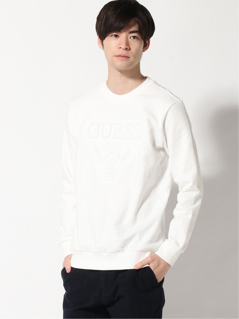 福袋特集 21 スウェット カットソー ゲス Sweat Logo M Emboss Guess ホワイト ブラック 送料無料 ピンク Cj3275 Ne7na Com