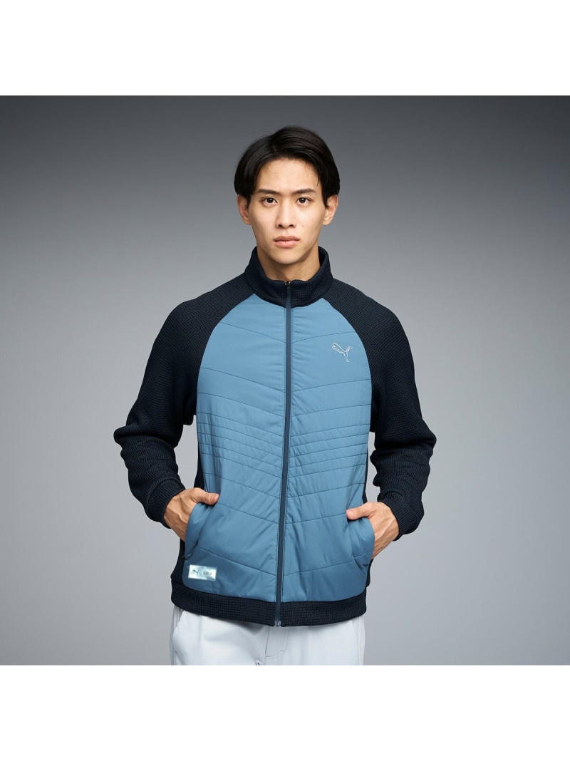 【SALE／30%OFF】PUMA メンズ ゴルフ シャドウキャット ハイブリッド セーター FZ SWEATER プーマ トップス カーディガン ブラック【RBA_E】【送料無料】