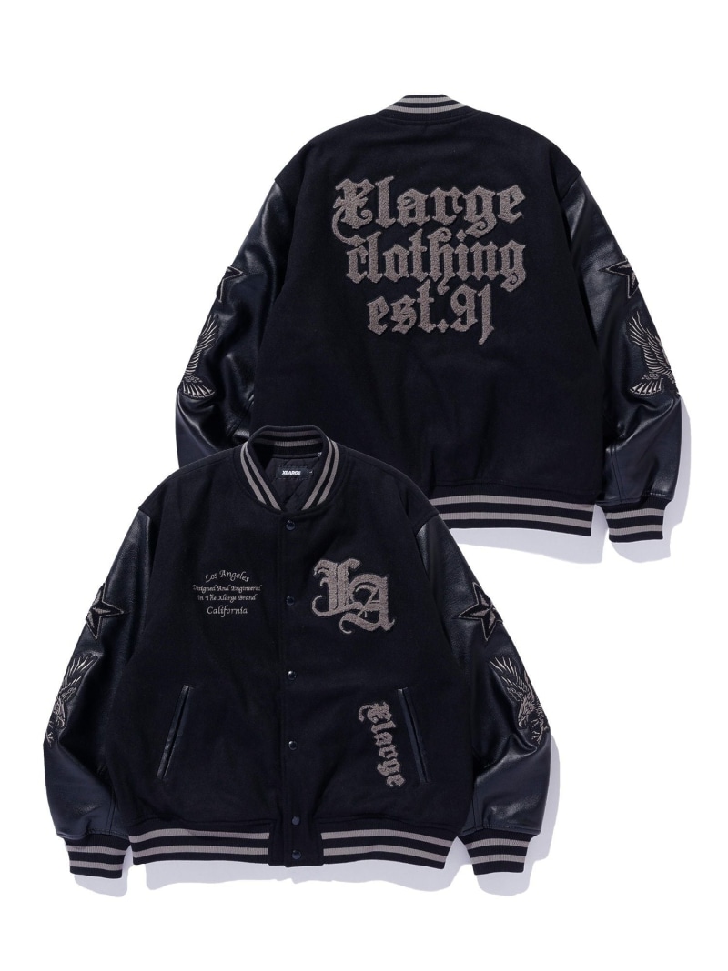 XLARGE VARSITY JACKET エクストララージ ジャケット・アウター その他のジャケット・アウター ネイビー グリーン ブラック【送料無料】