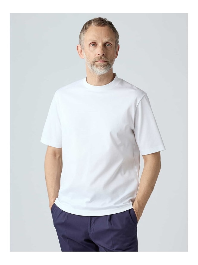 Aquascutum MEN TEC.3 Cool touch T-shirt アクアスキュータム トップス カットソー・Tシャツ ホワイト ブルー ブラック【送料無料】｜ Fashion Men
