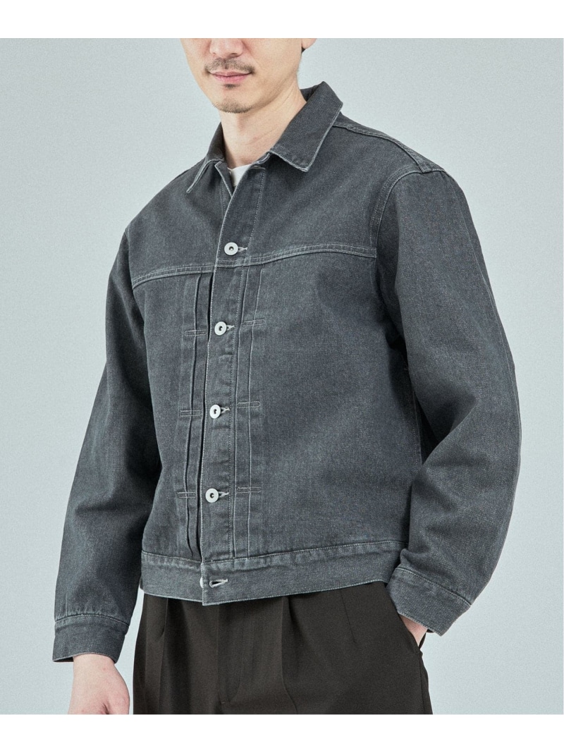 EDIFICE COLOR DENIM トラッカージャケット エディフィス ジャケット・アウター デニムジャケット ブラウン グレー ネイビー【送料無料】