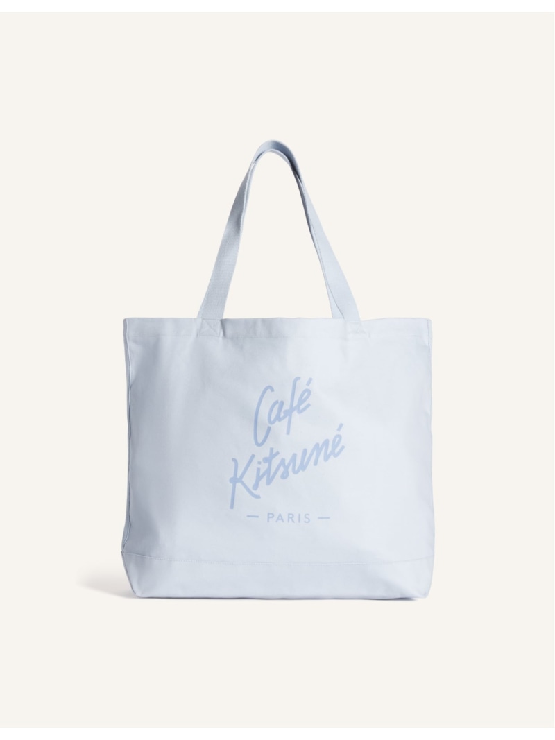 Maison Kitsune Maison Kitsune/(U)CAFE KITSUNE TOTE メゾン キツネ バッグ トートバッグ ブルー【送料無料】