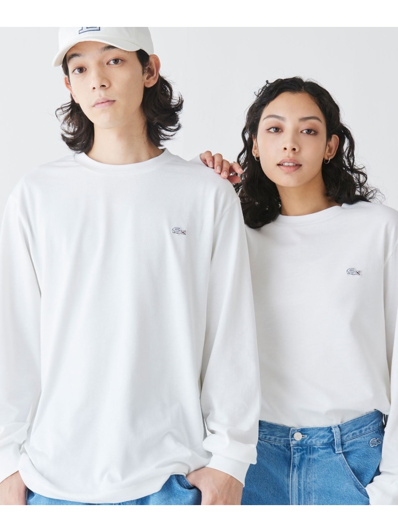 LACOSTE ベーシックロングスリーブTシャツ / 長袖Tシャツ ラコステ トップス カットソー・Tシャツ ブラウン グリーン ネイビー ホワイト パープル ブラック グレー【送料無料】